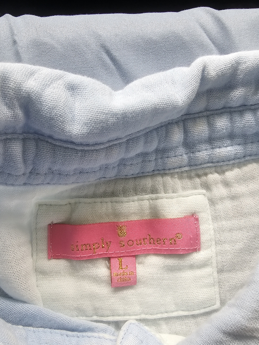 Simply Southern Light Ombre Blue Casual Top